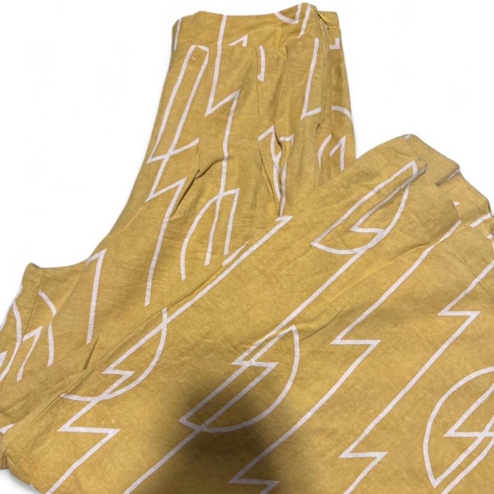 Yellow Wide Leg Pants
